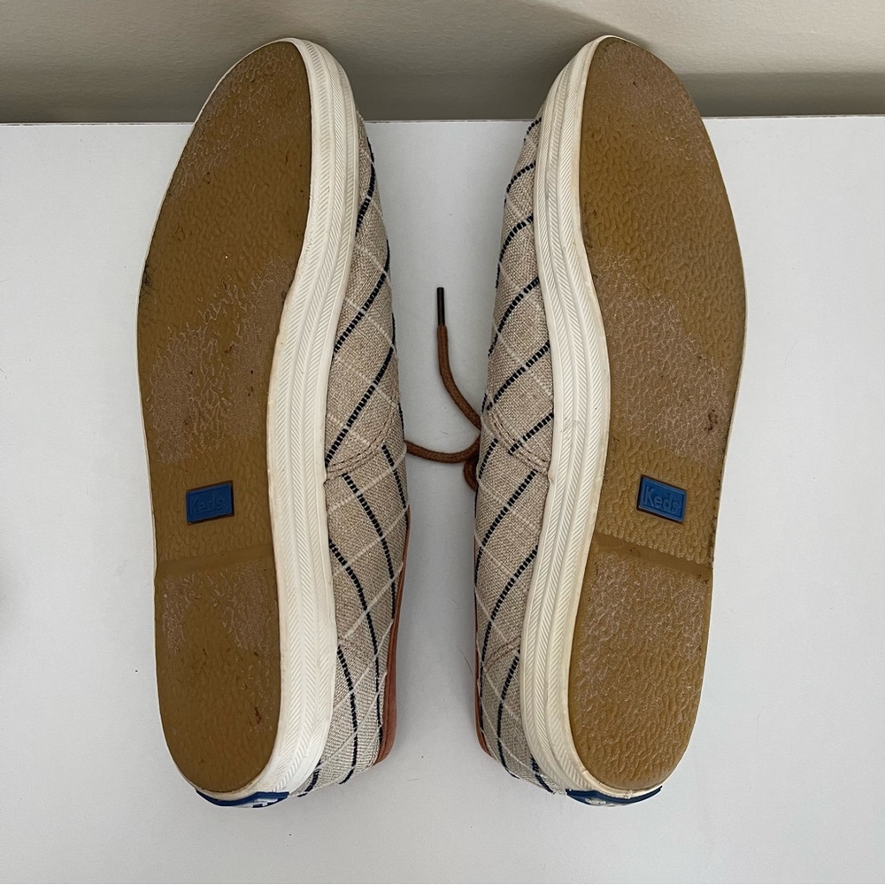 Keds - Windowpane Plaid Champion Sneakers - Navy/White/Tan - Women’s size 8 - Picture 9 of 12